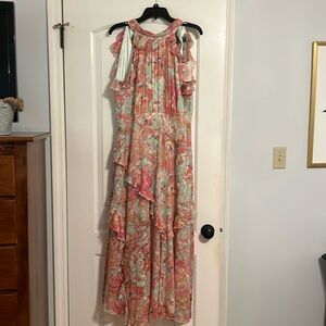 Halter with delicate ruffle dress.